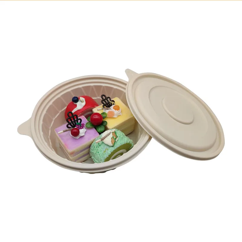 Corn Starch Disposable Soup Bowl Noodles Takeaway CornStarch Round Food Container Hot Soup Bowls With Lids