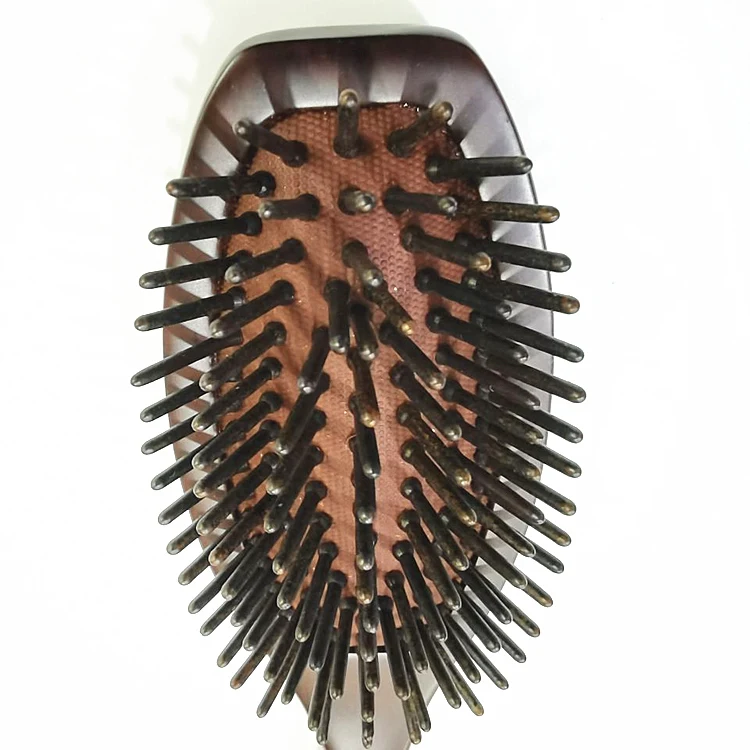 Wholesale 21cm Luxury Boutique ebony airbag  health massage paddle wooden mens hair brush