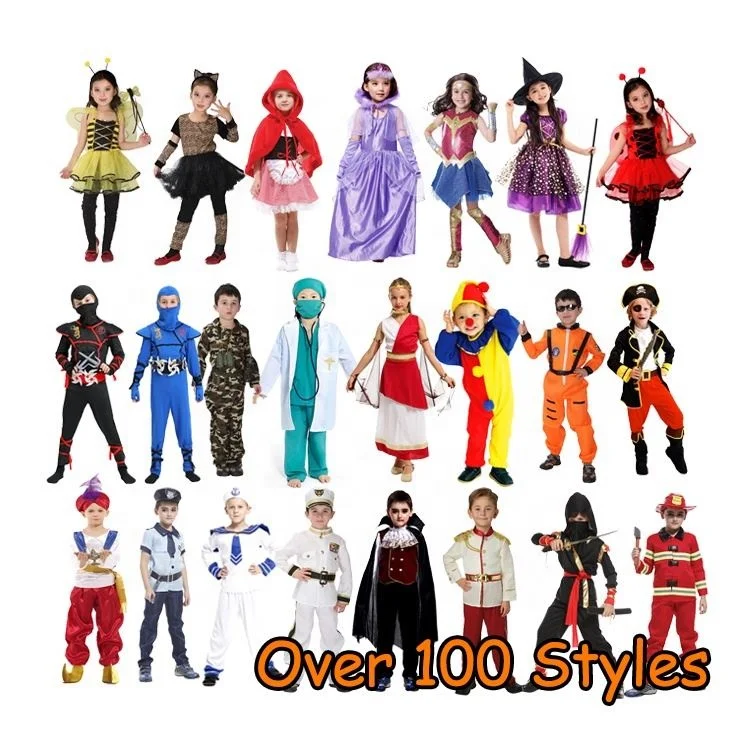2024 kids boy girls cosplay halloween costumes vampires witches queens dresses lovely bee fairy kids halloween costumes with hat
