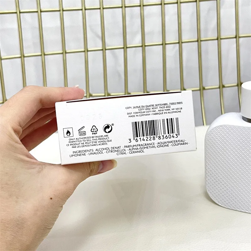 White 100Ml Men Perfume Eau De Parfum Cologne Body Spray Woody Fougere Fragrance Hot Brand Perfumes High Quality Fast Delivery