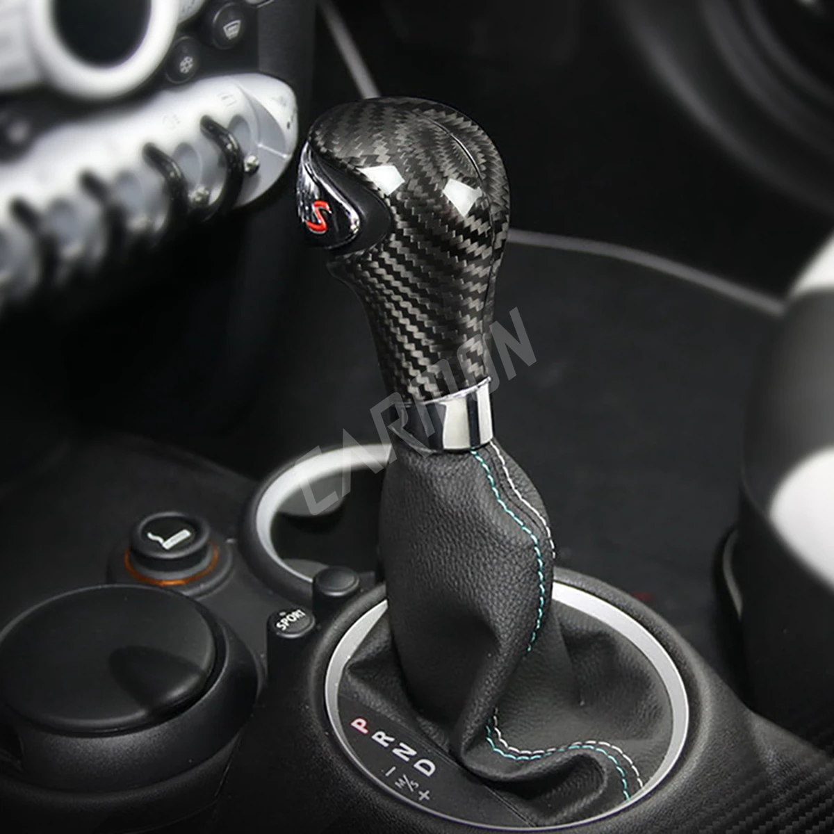 Car Interior Accessories Carbon Fiber Gear Shift head Knob cover For MINI Cooper ES R Series R55 R56 R57 R58 R59 R60 R61