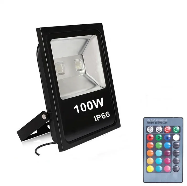 IP65 водонепроницаемый наружный прожектор заливающего света RGB 100 Вт