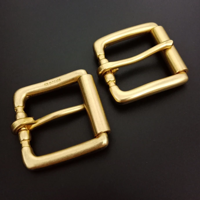 custom 38mm 40mm solid brass roller buckle 40mm