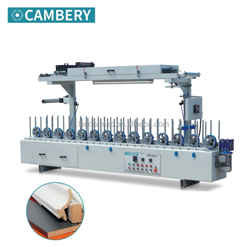 Cpl cold solvent glue profile wrapping machine engineering veneer solvent glue profile wrapper