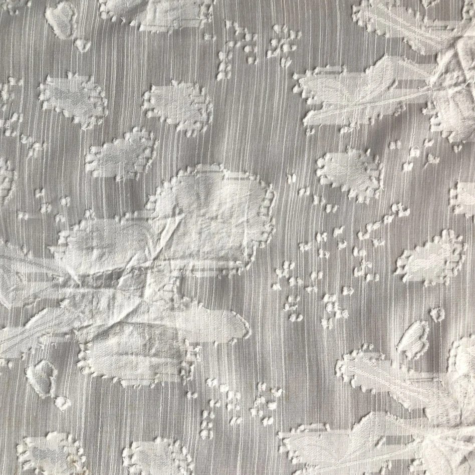wholesale factory make chiffon with jacquard flower fabric for dresses, shirts