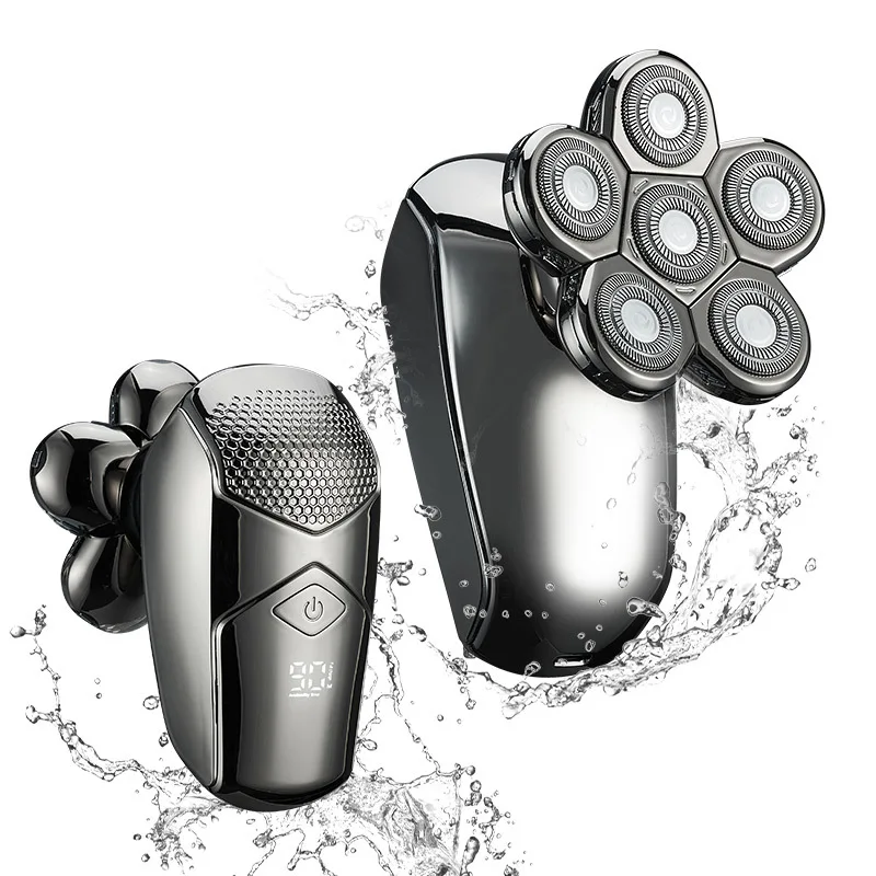 New full-body washing electric shaver Multi-functional home shaver six-blade bald hair