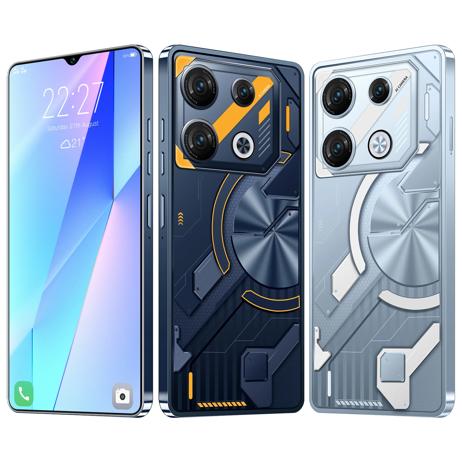 GT10 Быстрая зарядка 5G телефон 7 0 дюймов 2G + 16G глобальная версия оригинальный смартфон Android13 мобильные телефоны
