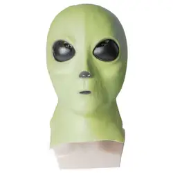 Amazon hot sale halloween cosplay latex mask for adults green latex masquerade masks