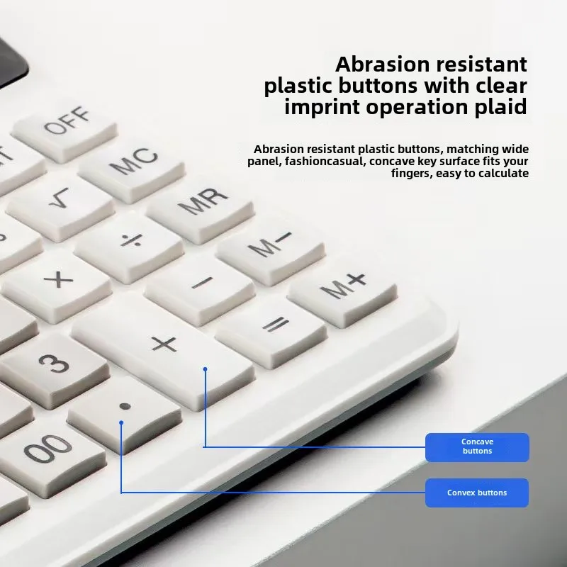 Deli 1676 High-quality Calculator Desktop Calculator Dual Power Supply 12 Bit Display Large Screen