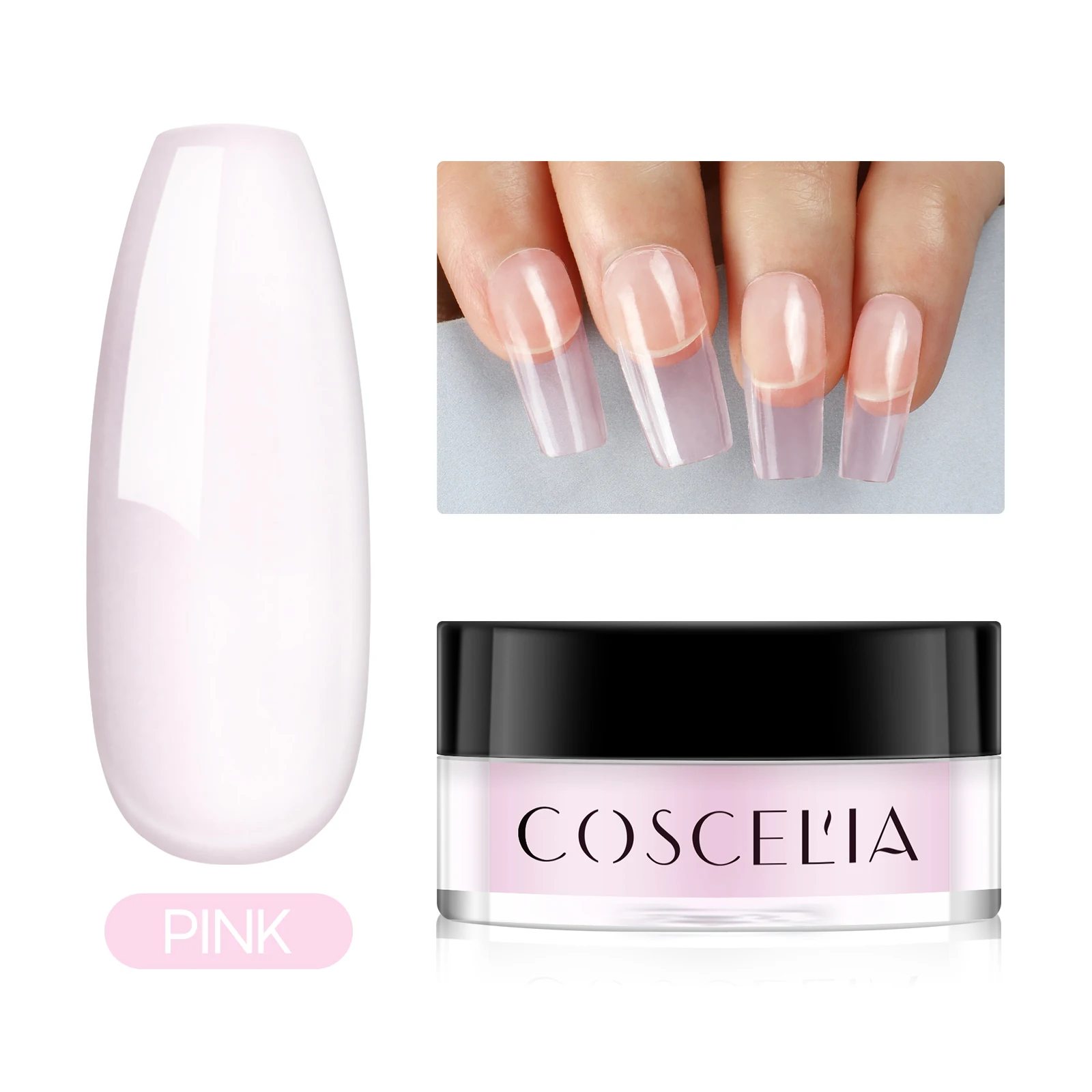 Acrylic Powder 6g Buttery Smooth Wholesale Polymer Powder Nude Pink Cover Nail Extension Fast Dry 3D Decoration Acrylic Powder