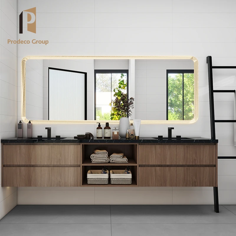 Double Washbasin Bathroom Cabinet Deingn Floating Luxury Bathroom Furniture