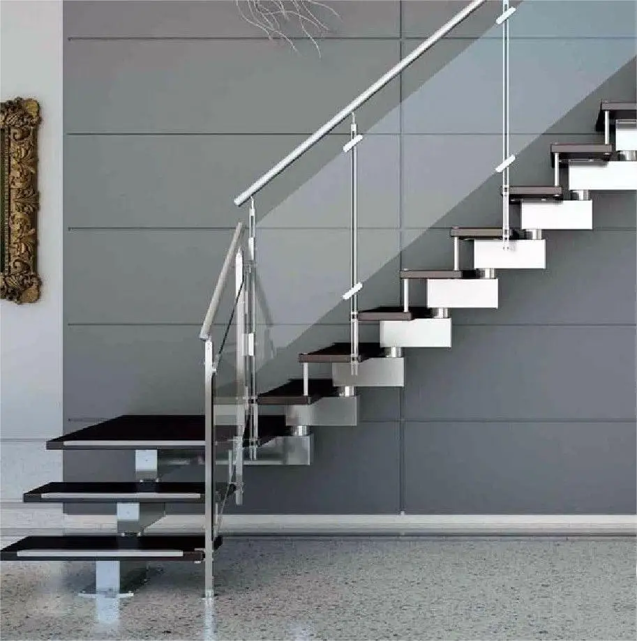 Manufacturers supply high quality residential indoor stainless steel balustrade&handrail balcony metal staircase railing