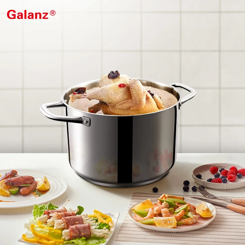 
Professional manufacturer commercial high quality big stainless steel soup pot 