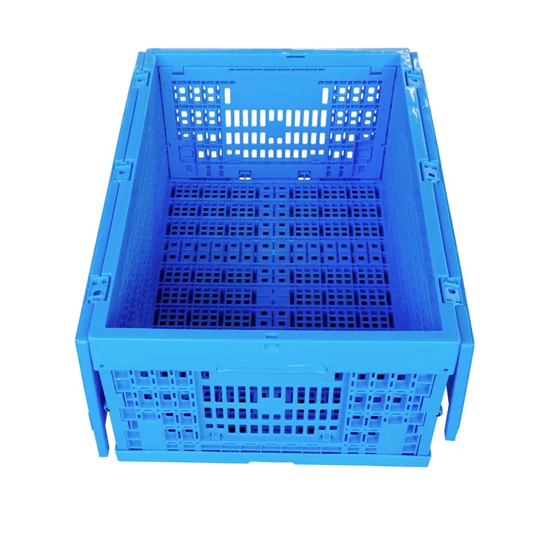 ENLIGHTENING-PLAST Customised Plastic Foldable Container Box with Lid, Sale Folding Closed Stable Plastic Moving Crates