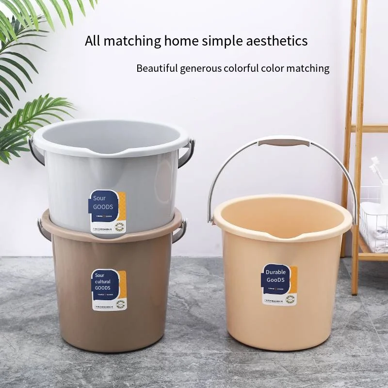 Wholesale round Plastic Household Washing Bucket with Handle 25L Large Capacity PP Material for Kitchen and Outdoor Use