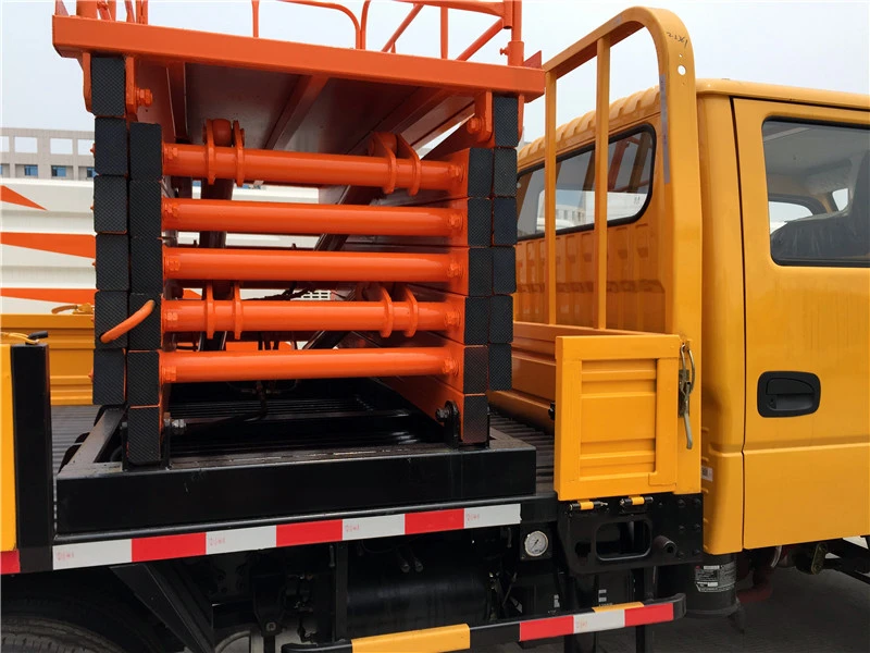 Vertical lift aerial work truck with Platform High-altitude Telescopic Boom Operation Truck