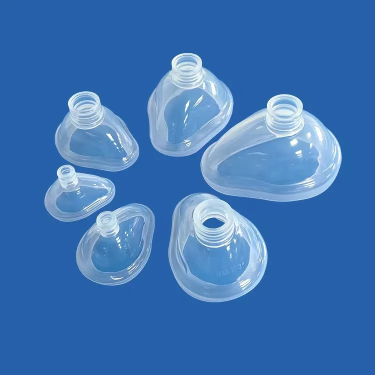 First Aid Resuscitation Bag Accessories Simple Silicone Respirator Split Adult Anesthesia Mask Soft Medical Silicone Face Mask
