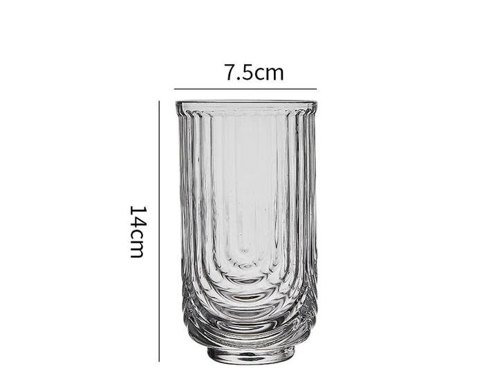 Free Sample Machine Made 14 oz Arch U Shaped Lead-free crystal Clear Lowball Tumbler Whiskey Glasses Set