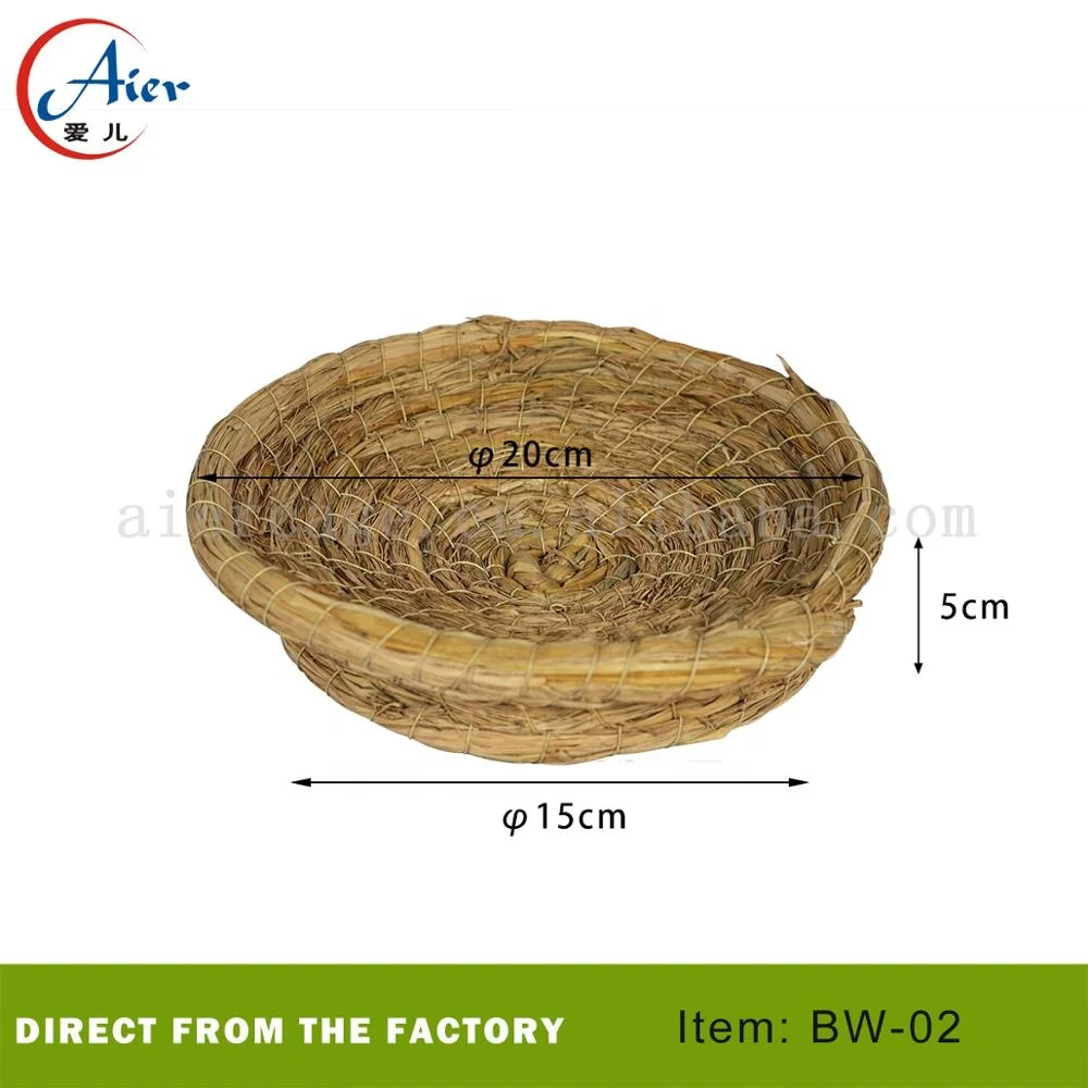 Wild Nesting Outdoor Garden Natural Coconut Shells Mini Country Style Simulation Twig Solid Wooden House  For Bird Nest Plastic