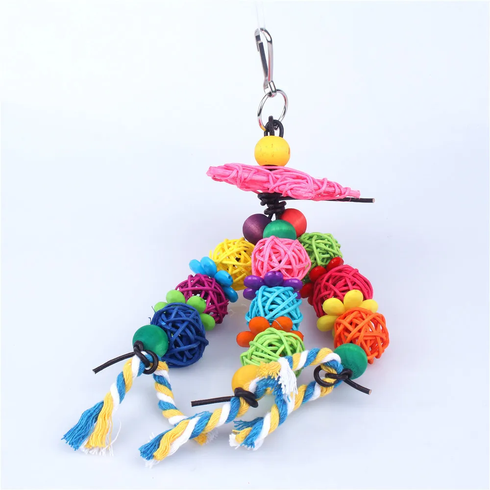 Bird Colorful Toy Fashion Parrot Interactive Toy Hanging Pet Toy