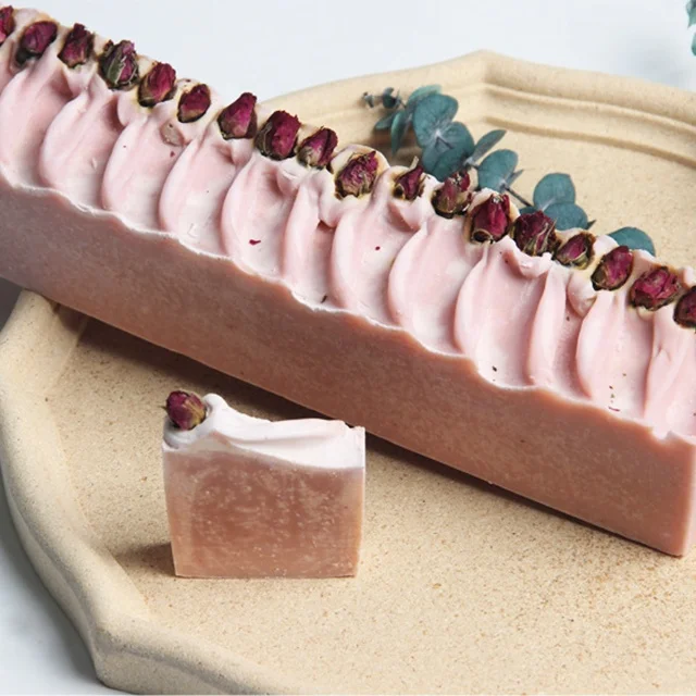 Wedding/Christmas Gift Handmade Organic Cold Process Rose Extract Oil 3 in 1 Shampoo Conditioner Whitening Facial Soap