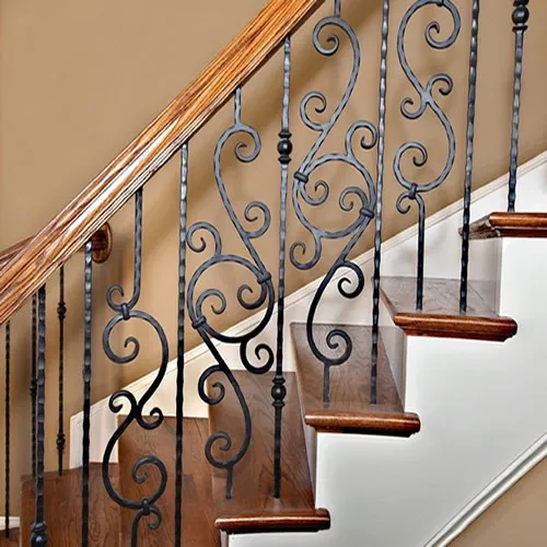 Easy assembled modern indoor wrought iron stair railing staircase designs