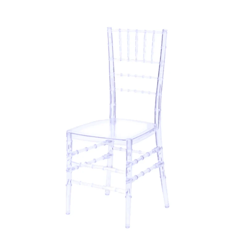 Wholesale Banquet Hotel Event Wedding Outdoor Stacking Transparent Dining Chair Tiffany Clear Acrylic Crystal Chiavari Chairs