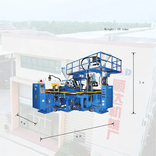 Brand new one-year warranty Pvc Two Color Air-blowing And Jelly Shoes Injection Molding Machine