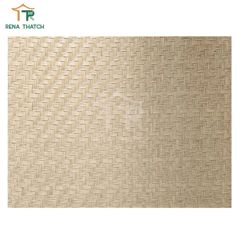 Artificial eco-friendly bamboo synthetic rattan weaving sheet plastic rattan cover ceiling panels tiles