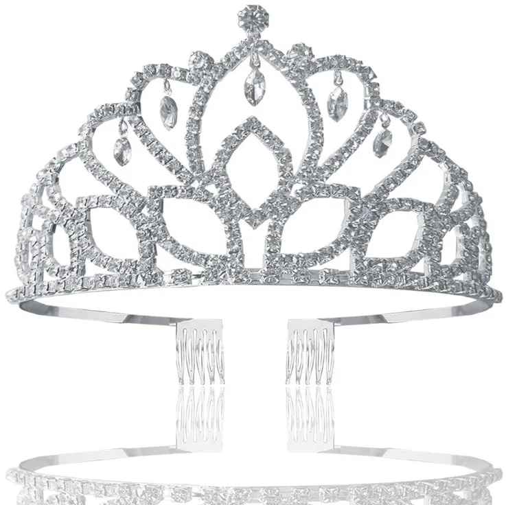 
New Headwear Princess Jewelry Bridal Headpiece Rhinestone Girls Headband Kids Wedding Crown 