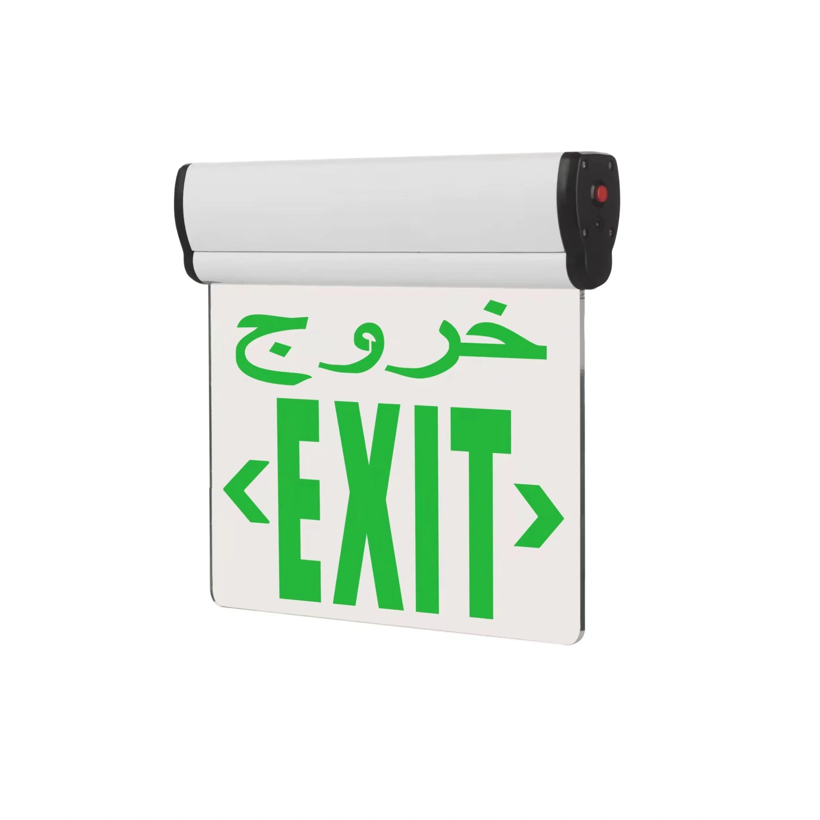 USA Approval Arabic Double Sided LED Fire Acrylic Emergency Exit Sign Led Light For Hospital/Home/ Buildings