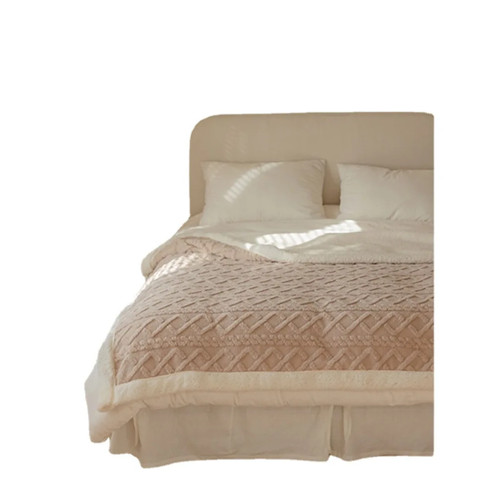 100% polyester jacquard knitted blankets wholesale soft and comfortable plush blankets for winter season