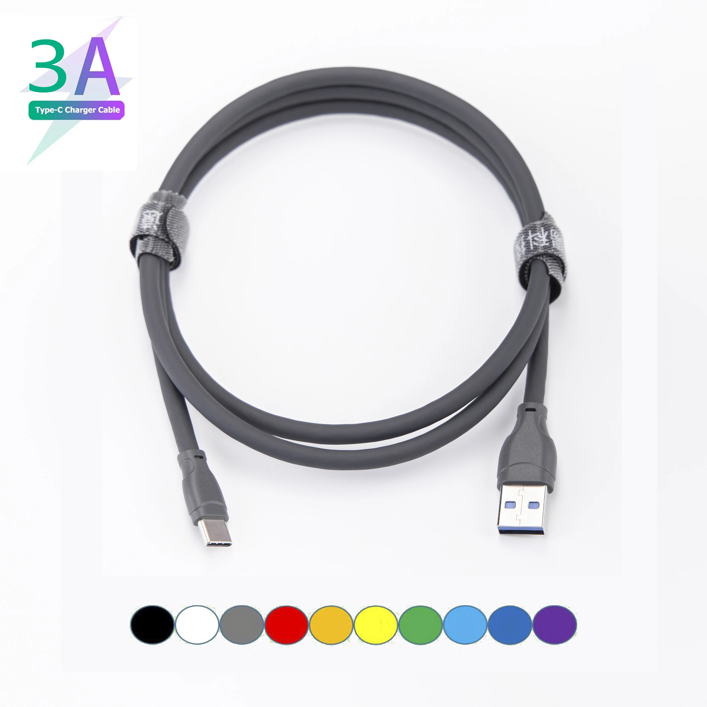 Wholesale 1M (3.3ft) 3A 3.0 USB Type C Data Cable PD Type C To Usb C Fast Charging Data Cable