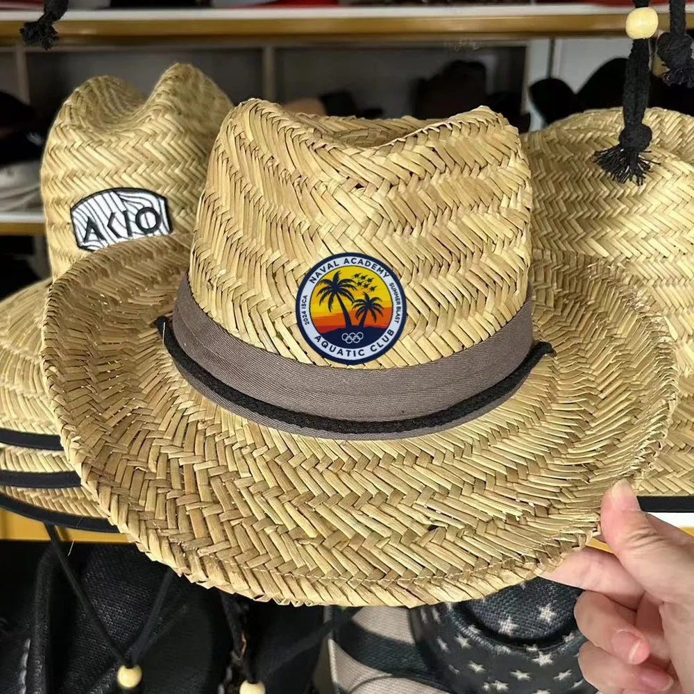 CUSTOM western jazz women high quality Sombrero buy jazz Hollow Grass cowgirl cowboy straw hat supplier with custom logo