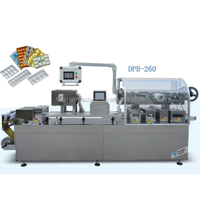 DPP 260 полностью автоматическая мини машина для упаковки в блистерную упаковку, ПВХ, алюминий, медицинская упаковка, продукты питания, электрические, ISO9001 1200 кг ZHE
