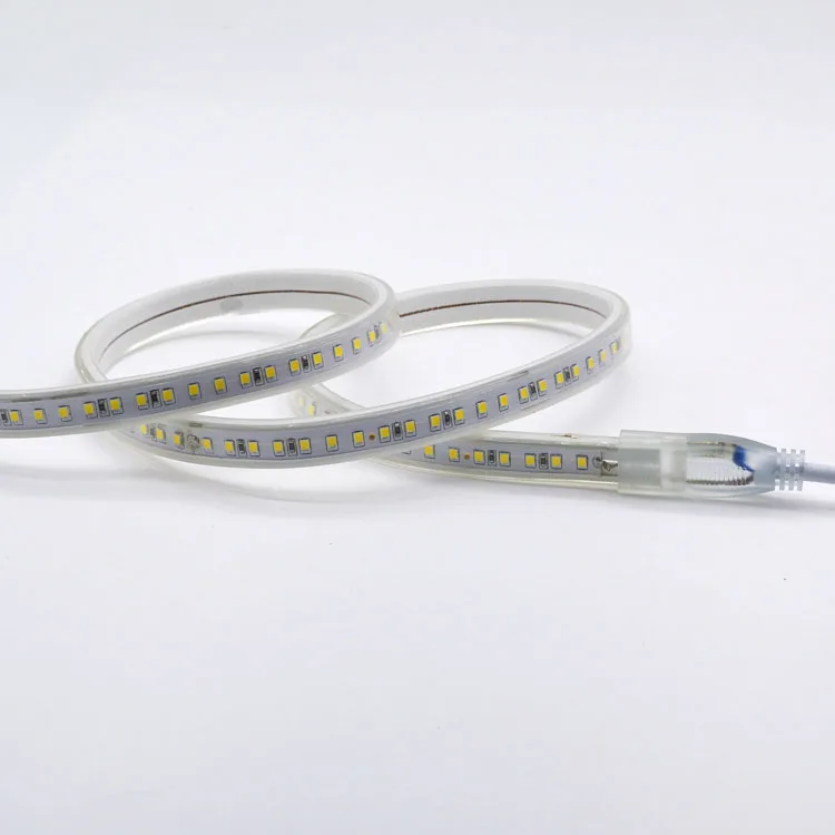 Ультраяркая уличная гибкая светодиодная лента SMD2835 высокого напряжения переменного тока 110 В 220 в 60 светодиодов
