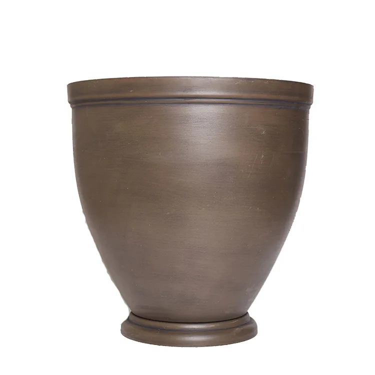 Home garden decorative indoor antique Vintage style large size resin plastic flower plant pot planters with saucer