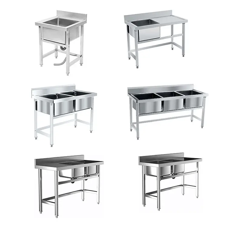 Commercial Kitchen Outdoorrfashionrant Catering Tattoo Accessories Washing Sink Stainless Steel Carton Square Modern Polished