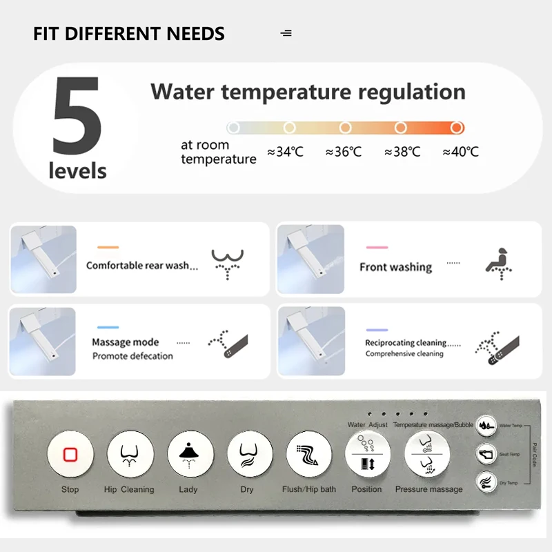 New Arrival Intelligent Wall Mounted Sanitary Ware Bathroom Automatic Hanging Water Closet Ceramic Wall Hung Smart Toilet