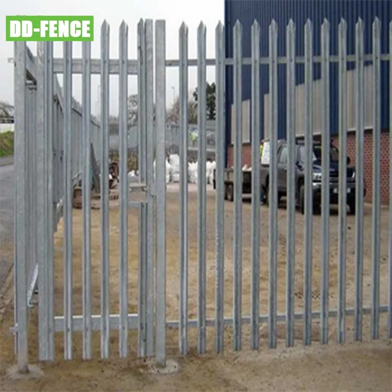 Powder Coated Green Black Palisade Trident Security Fencing Spiked Top Palisade Steel Fence for Industry Yard Perimeter Security