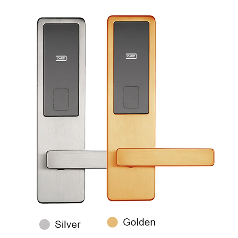 Stainless Steel ANSI Mortise Security Electronic Smart RFID Card Key Hotel Door Lock with Management Software System