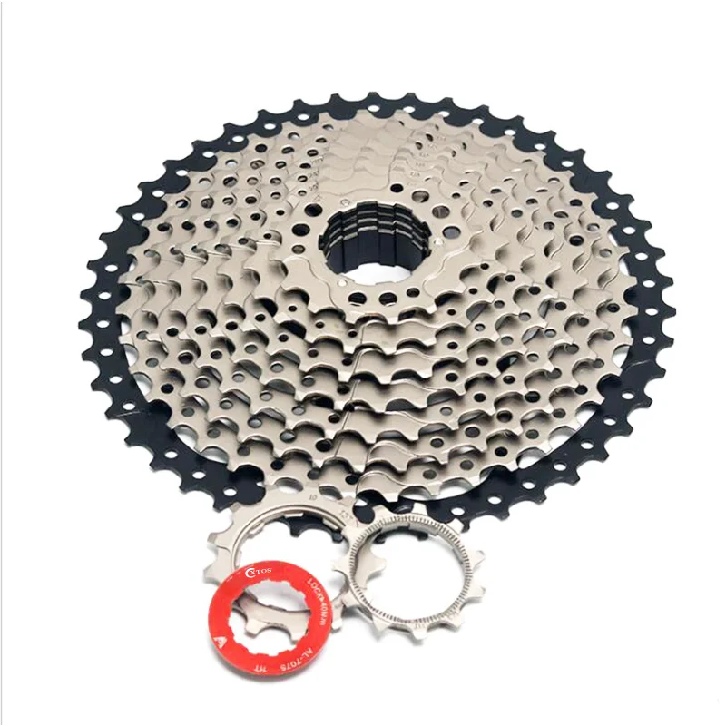  XTOS freewheel 11 скоростей 11-50T серебристо-черная стальная кассета для горных