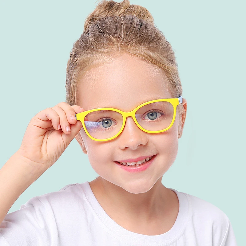 Newly fashion Kids optical eyewear glasses high quality silicone anti blue light glasses