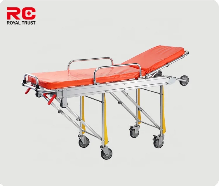 Hospital Bed Automatic Stretcher Boards Reclining Loading Ambulance Emergency Stretcher Patient Transport Trolley