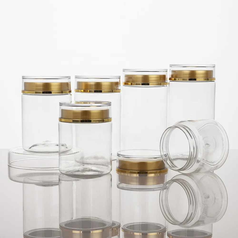 380ml Large Health Care Capsule Bottles PET Transparent Candy Nuts Packaging for Saffron