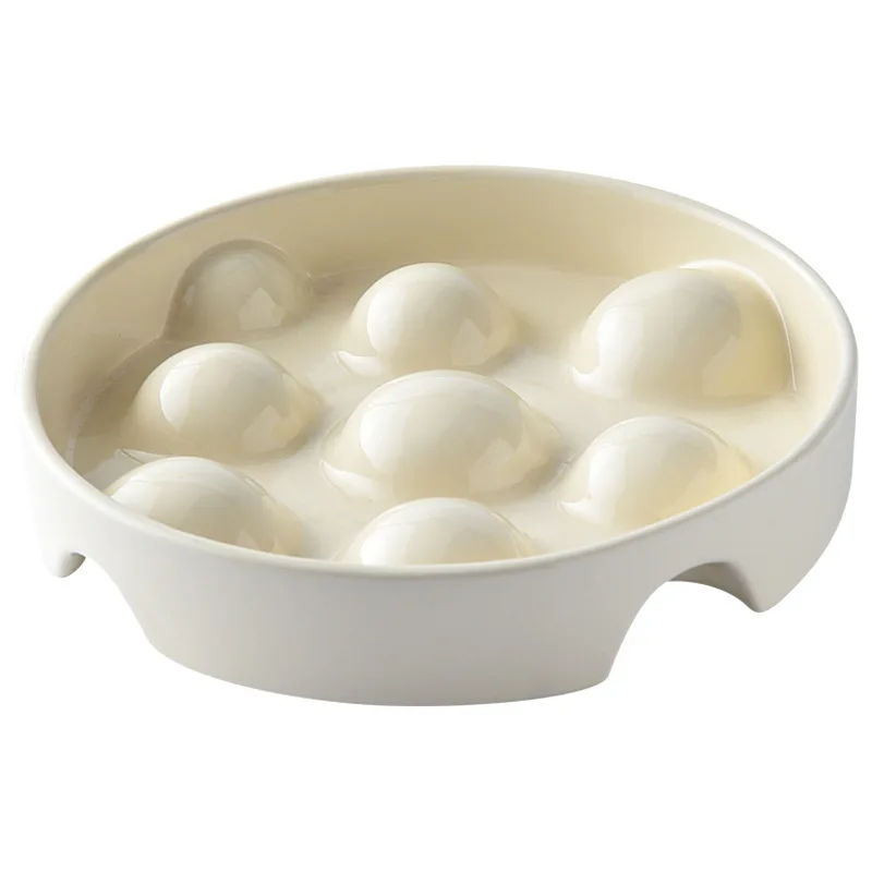 Source Factory High Quality Pets Supplier Ceramic Pets Food Slow Bowl Prevent Chocking Dogs Healthy Slowing Eating Plate