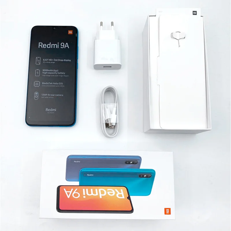 Смартфон Xiaomi Redmi 9A 2 + 32 ГБ 5000 мАч 8 ядер 6 53 дюйма 13