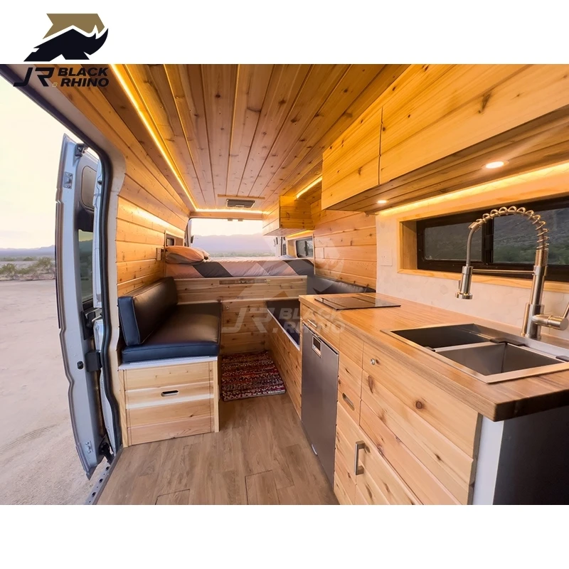 van motorhome camper van motorhome camper van with solar panels