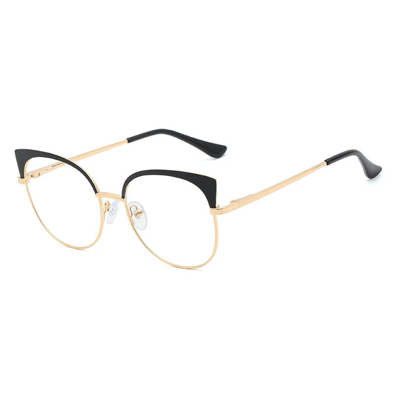 MS 93388 New Model China High Quality Half Rim Metal Material Optical Spectacle Frame Eyewear Glasses Trendy Wholesale