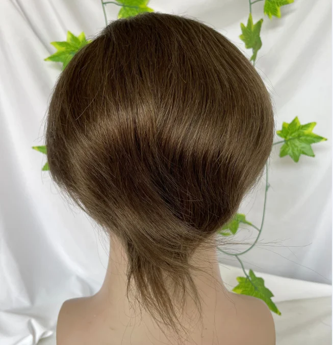 Lace Front Toupee Men in Stock Remy Brown Hair Virgin Lace with PU Human 10*8 Brazilian Hair Toupee for Men